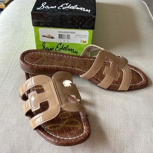 Sam Edelman Bay Almond Patent Leather Sandals 7